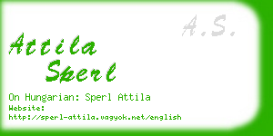 attila sperl business card